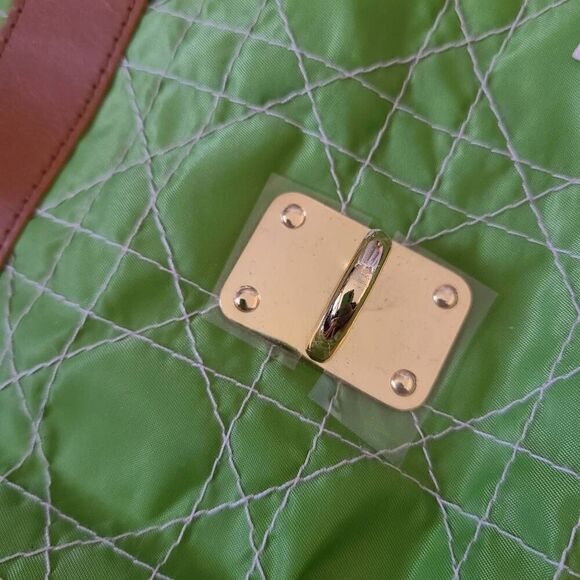 Lilly Pulitzer Off The Wagon Quilted‎ Green Canvas Tote Shoulder Bag NWT - Picture 12 of 12